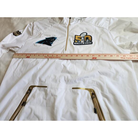 Nike NFL On-Field Apparel Carolina Panthers Super Bowl 50 Sideline Jacket Large - Picture 11 of 11